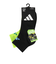 アディダス（adidas）ソックス 靴下 ２足組 SS-Sサイズ(19-23cm) 黒/黄 ODW32-KK8080 子供用 2足セット ショート丈