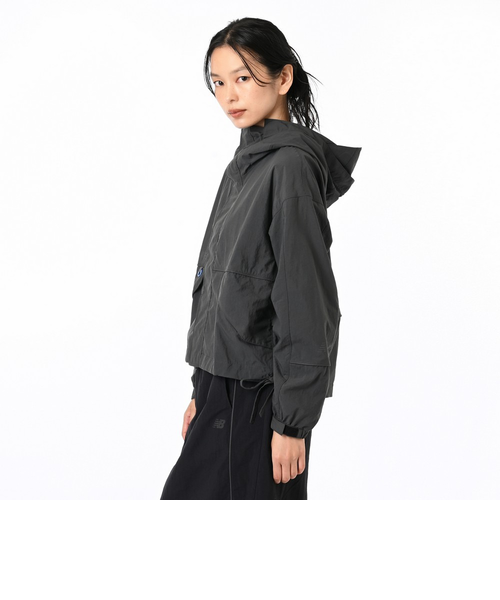 ニューバランス(new balance)ODフーデットタスランジャケット AWJ55652BLK(Lady’s) ニューバランス（new balance）ODフーデットタスランジャケット