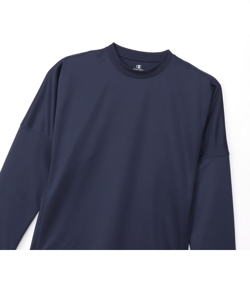 チャンピオン C3-CS490 リカバリーウェア ロングスリーブTシャツ ネイビー(370)  長袖 RECOVERY WEAR NAVY 25FW Champion 10p チャンピオン（CHAMPION）リカバリーウェア RECOVERY 長袖 Tシャツ 紺