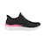 スケッチャーズ（SKECHERS）カジュアルシューズ スリップインズ サミット プラス シマーリング ストリッド ブラック ピンク 150619-BKMT