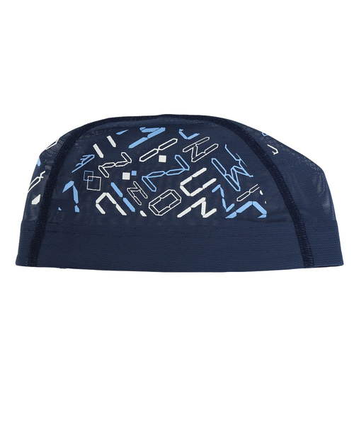 ミズノ（MIZUNO）スイムキャップ 水泳 メッシュキャップ 紺 M-Lサイズ