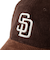 ニューエラ（NEW ERA）帽子 キャップ 9TWENTY Corduroy コーデュロイ サンディエゴ・パドレス 茶色 Mサイズ 14668027