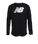 ニューバランス（new balance）スポーツロゴ長袖Tシャツ AMT53405BK
