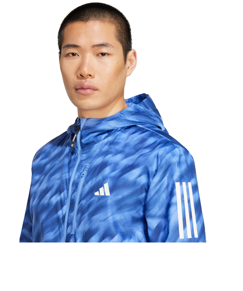 アディダス（adidas）オウン ザ ラン総柄プリントジャケット