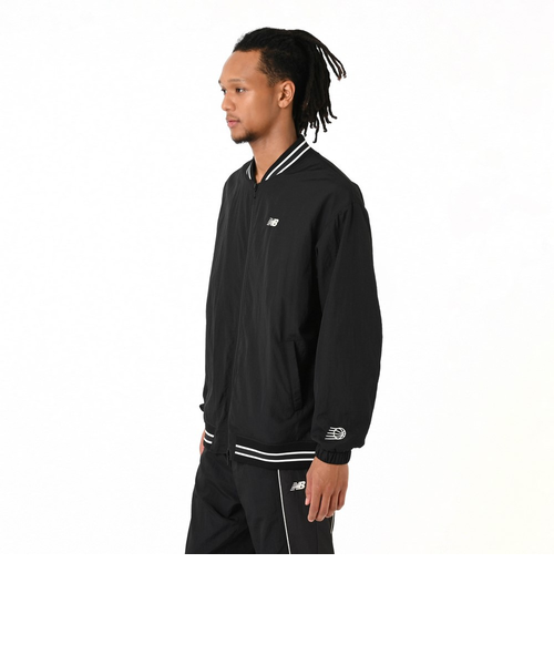ニューバランス(new balance)バスケットボールウェア ボンバージャケット 裏地起毛メッシュ AMJ55632BK(M… ニューバランス（new balance）バスケットボールウェア ボンバー