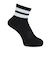 クー（Coo.）靴下 アンクルライン ソックス 1足組 ブラック×ホワイト 22～25センチ 895CO5GSA0088 BLK