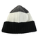 ライズ（RYZ）ニットキャップ ボーダーボリュームリブカフワッチ 黒×白 RZ20ST25FW0028 BKXWH 帽子 ニット帽 防寒