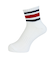 クー（Coo.）靴下 アンクルライン ソックス 1足組 ホワイト×レッド 25～28センチ 894CO5GSA0091 WHT
