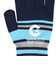 手袋 ジュニア ボーダーニットグローブ サックス WG5F0006-WA902-GRST SAX 滑り止め付き 防寒 ジュニア手袋