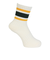 クー（Coo.）靴下 クルーライン ソックス 1足組 ホワイト×イエロー 22～25センチ 895CO5GSA0085 OWHT
