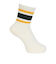 クー（Coo.）靴下 クルーライン ソックス 1足組 ホワイト×イエロー 22～25センチ 895CO5GSA0085 OWHT