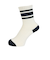 クー（Coo.）靴下 クルーライン ソックス 1足組 ホワイト×グリーン 22～25センチ 895CO5GSA0083 OWHT