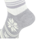 クー（Coo.）ミドルソックス ヒートクロス 二重編み 雪 2足組 895CO5GSA0106 GRY