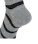 クー（Coo.）ヒートクロス 二重編み ソックス 2足組 ボーダー 894CO5GSA0110 GRY