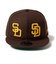 ニューエラ（NEW ERA）キャップ 950 ソフトバックラム MLB ダブルロゴ サンディエゴ・パドレス クーパーズタウン ブラウン 14667800