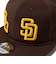 ニューエラ（NEW ERA）キャップ 950 ソフトバックラム MLB ダブルロゴ サンディエゴ・パドレス クーパーズタウン ブラウン 14667800