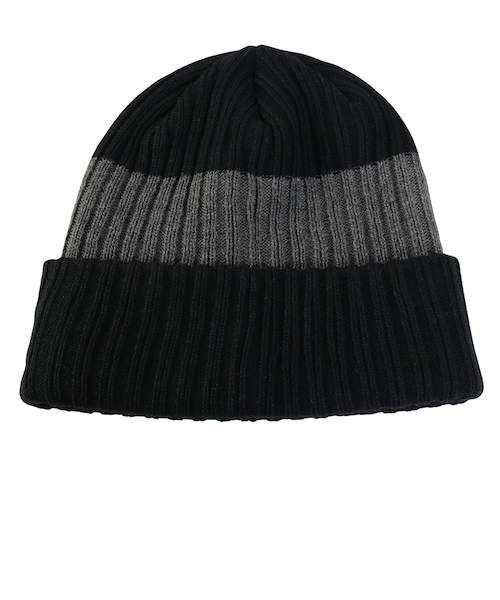RISE JAPAN ニット帽 ライズ（RYZ）ニットキャップ ボーダーボリュームリブカフワッチ 黒