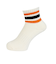 クー（Coo.）靴下 アンクルライン ソックス 1足組 ホワイト×オレンジ 22～25センチ 895CO5GSA0087 OWHT