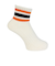 クー（Coo.）靴下 アンクルライン ソックス 1足組 ホワイト×オレンジ 22～25センチ 895CO5GSA0087 OWHT