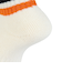 クー（Coo.）靴下 アンクルライン ソックス 1足組 ホワイト×オレンジ 22～25センチ 895CO5GSA0087 OWHT