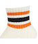 クー（Coo.）靴下 アンクルライン ソックス 1足組 ホワイト×オレンジ 22～25センチ 895CO5GSA0087 OWHT