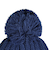 クー（Coo.）帽子 ジュニア ニットキャップ ポンポンカフワッチ 紺 ネイビー  899CO5ST0027 NVY