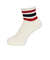 クー（Coo.）靴下 アンクルライン ソックス 1足組 ホワイト×レッド 22～25センチ 895CO5GSA0086 OWHT