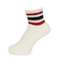 クー（Coo.）靴下 アンクルライン ソックス 1足組 ホワイト×レッド 22～25センチ 895CO5GSA0086 OWHT