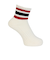 クー（Coo.）靴下 アンクルライン ソックス 1足組 ホワイト×レッド 22～25センチ 895CO5GSA0086 OWHT