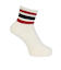 クー（Coo.）靴下 アンクルライン ソックス 1足組 ホワイト×レッド 22～25センチ 895CO5GSA0086 OWHT