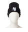 ニューエラ（NEW ERA）帽子 ニットキャップ MLB Team Logo ニューヨーク・ヤンキース 黒 ブラック 14670067