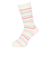 クー（Coo.）ミドルソックス ヒートクロス 二重編み ボーダー 2足組 895CO5GSA0101 PNK