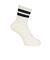 クー（Coo.）靴下 クルーライン ソックス 1足組 ホワイト×ネイビー 22～25センチ 895CO5GSA0084 OWHT