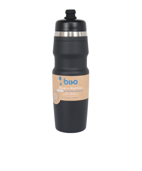 水筒 Bivo Duo ボトル 黒 740ml BT-NI-25-BK 重力による優れた飲み心地