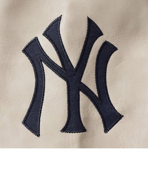 エムエルビー（MLB）スタンダード ロゴ PU メルトンジャケット