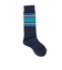クー（Coo.）靴下 ジュニア クルーソックス HEAT-X 2足組 ネイビー×グレー ライン 15.0～18.0センチ 896CO5GSA0057 NVY15