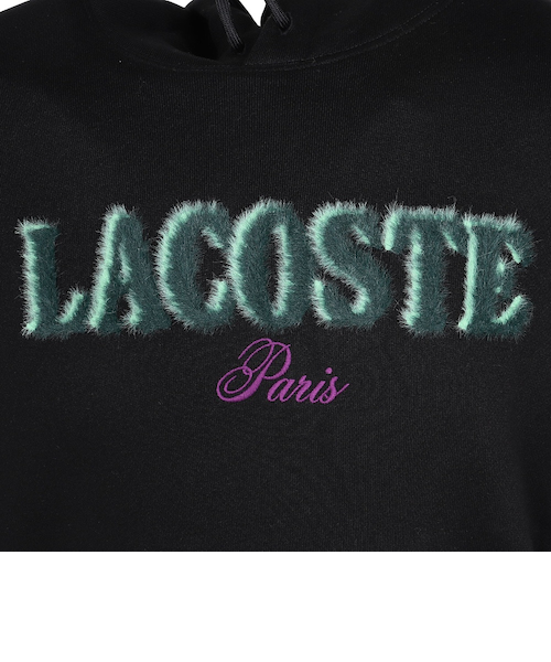 ラコステ（LACOSTE）シャギーブランドネームロゴ スウェットフーディー
