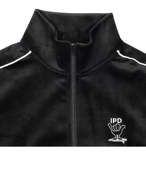 SHAKA ジップアップ ベロア トラックジャケット IPDFZSH-1016-BLK