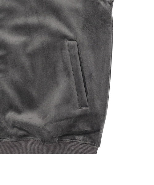 SHAKA ジップアップ ベロア トラックジャケット IPDFZSH-1016-C.GRY