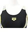 アリーナ（ARENA）フィットネス水着 レディース 水泳 フィットネスワンピース スパッツ 黒×黄 S-LLサイズ AS5FWF08L BKYL