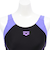 アリーナ（ARENA）フィットネス水着 レディース 水泳 アクアエクサ フィットネスワンピース スパッツ 黒×紫 S-3L AS5SWF00L BKPP