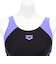 アリーナ（ARENA）フィットネス水着 レディース 水泳 アクアエクサ フィットネスワンピース スパッツ 黒×紫 S-3L AS5SWF00L BKPP