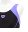 アリーナ（ARENA）フィットネス水着 レディース 水泳 アクアエクサ フィットネスワンピース スパッツ 黒×紫 S-3L AS5SWF00L BKPP