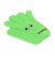 ジュニア 5本指 ニット グローブ GKFG NEON GREEN
