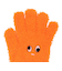 ジュニア 5本指 ニット グローブ GKFG NEON ORANGE