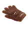ジュニア 5本指 ニット グローブ GKFG BROWN