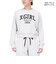 エックスガール（X-gir）カレッジ ロゴ ショート クルーネック スウェットシャツ 155253012004-OFF WHITE