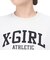 エックスガール（X-gir）カレッジ ロゴ ショート クルーネック スウェットシャツ 155253012004-OFF WHITE