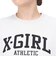 エックスガール（X-gir）カレッジ ロゴ ショート クルーネック スウェットシャツ 155253012004-OFF WHITE