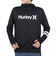ハーレー（HURLEY）UPF50+ 軽量 速乾 ラッシュガード フルジップパーカー 長袖 MRG2310036-BLK